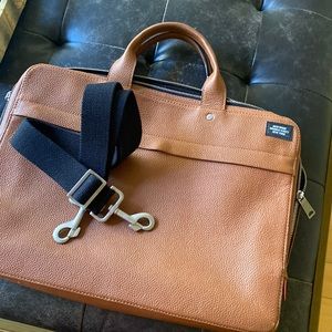 Jack Spade leather laptop bag with strap
